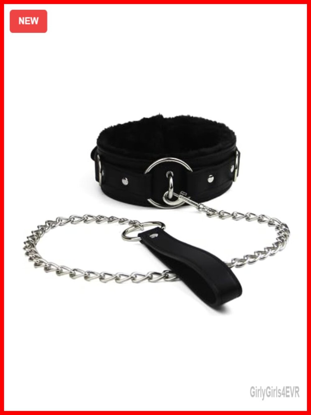 PU leather adjustable choker necklace with lock collar